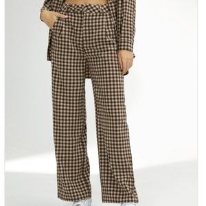 NWT Cider - Check Home wide leg trouser